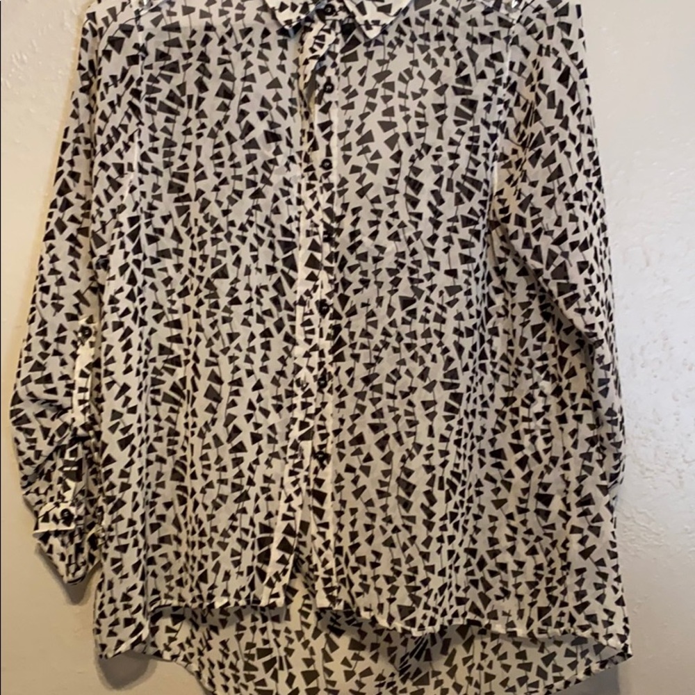 Sheer long sleeve blouse